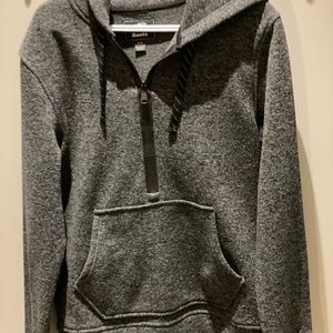 Roots Mens 1/4 zip hooded pullover